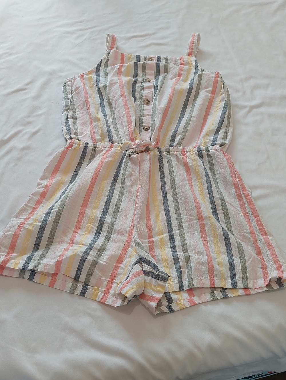 Old Navy Striped Multi-Color Girls' Cotton Romper.L 10,12